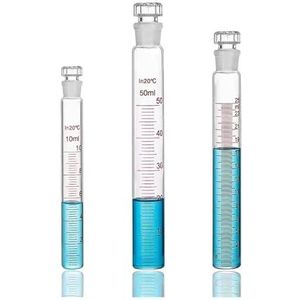 Glazen colorimetrische buis met stop, laboratorium reageerbuis met platte bodem(50ml 10PCS)