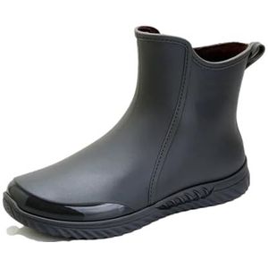 Wjnvfioo Regenlaarzen Voor Mannen Korte Laarzen Antislip Schoenen Laag Uitgesneden Outdoor Wasstraat Waterdichte Schoenen GRIJS 41
