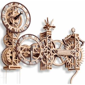 WOODEN.CITY Steampunk Mechanische klokkenset - 3D houten puzzels voor volwassenen - decoratieve wandklok modelbouwset