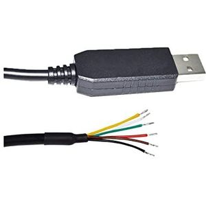 FTDI FT232RL USB NAAR RS485 6 CORE 6P WE CONVERTER SERIËLE COMMUNICATIEKABEL COMPATIBEL USB-RS485-WE-1800-BT GND DATA A+ B- 120R (Size : 3m, Color : Black USB Case)