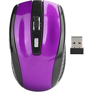 Draadloze Muis, Stille Muis 2.4G Draagbare Mobiele Optische Muis met USB-ontvanger Instelbare DPI voor Gamingaccessoires voor Notebooks(Purper)