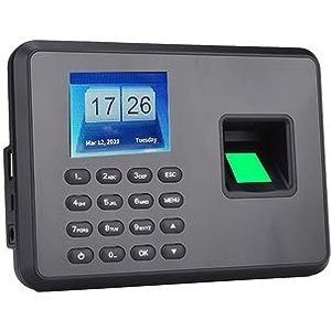 Inklokken in Machine, Intelligente biometrische vingerafdruk-wachtwoord-aanwezigheidsmachine Werknemer incheckrecorder 2,4-inch LCD-scherm aanwezigheidsmachine Kantoorponsklok