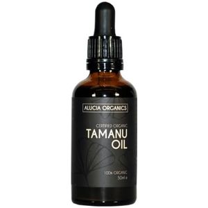 Alucia Organics Gecertificeerde Biologische Tamanu-olie (Tamanu Oil) 50ml - puur, natuurlijk, koudgeperst, veganistisch, wreedheidvrij, voor huid, gezicht, lichaam, massage