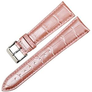 CBLDF Nieuwe Horloge-accessoires 12 Mm-22 Mm Horlogebanden Dames Blauwe Lederen Horlogeband Polsband Compatibel Met Citizen Horlogeband (Color : Pink, Size : 20mm)