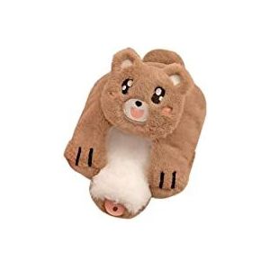 DieffematicRSD Warmwaterkruik Heetwaterzakje Verwijderbaar warmwaterpakket Klassieke rubberen warm- of koudwaterfles met schattige knuffelhoes for handbuik (Color : Brown)