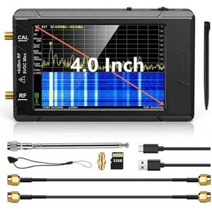 Tiny Spectrum Analyzer Handheld 2,8-inch (7,1 cm) display 100 kHz tot 5,3 GHz met 32 GB kaart versie V0.4.5.1 (TinySA ULTRA)