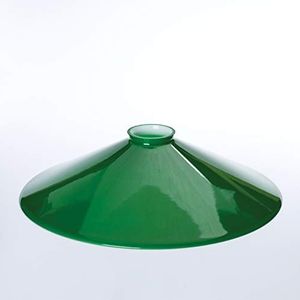 Lampenkap glazen kap schuster schaduw groen glanzend Ø 30cm met rand voor E27 fitting