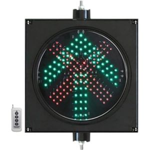 Waarschuwingslichten voor verkeersborden, stop- en startlicht, rood/groen, waterdicht IP65, industriële spinnenweblens (afmetingen: met afstandsbediening)