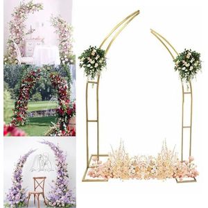 Bruiloft boog standaard, metalen bruiloft bogen voor ceremonie, gebogen bloem ballon frame tuin priëlen en bogen, voor bruiloften achtergrond feest evenement decoratie