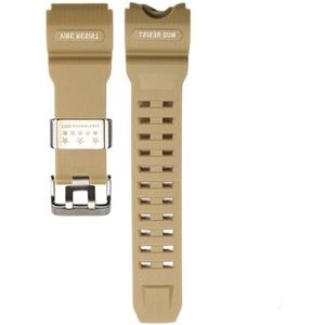 Horloge Accessoires Fit for Casio g shock mudmaster gwg1000 GWG-1000 heren Horlogeband Roestvrij Stalen Ring Vervanging Band (Color : Khaki S 8, Size : GWG-1000)
