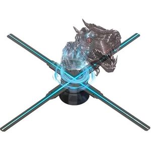Hologramwaaier, 3D Holografische Fan Reclamemachine 244-722 LED-bord Neon Smart HD-speler Ondersteuning Video Afbeelding Logo Holografisch Licht,for Businesses, Parties, Etc(42cm HD Edition)