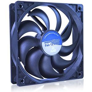 AABCOOLING Super Silent Fan 12 PRO - stil en efficiënt, 120 mm behuizingsventilator met 4 anti-vibratiepads, CPU-ventilator, Wentilator, koeling, koelventilator 13,9 dB (A), 90 m3/h