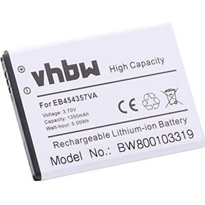 vhbw Accu compatibel met Samsung Galaxy GT-6102, GT-B5510, GT-S5300, GT-S5301, GT-S5360 mobiele telefoon smartphone telefoon (1300mAh, 3,7V, Li-Ion)
