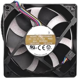 Voor AVC DATA1225B2G PS02 DC 12V 1.02A 120x120x25mm 4-draads serverkoelventilator