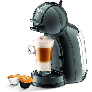 Krups NESCAFÉ Dolce Gusto Mini Me KP1208, Automatische koffiemachine voor capsule, Compacte en geavanceerde hogedrukmachine (15 bar), Snelle en gemakkelijke bereiding, Zwart & Grijs