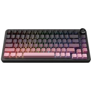 QPSJXN Mechanisch bluetooth-toetsenbord met drie modi 75 aanpasbaar met zijdelings gesneden design (Blackberry Powder 1)