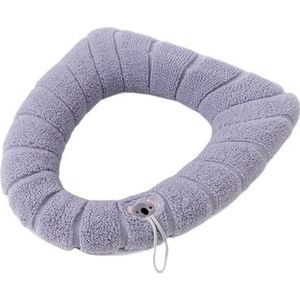 Toiletbrilkussens, Universele toiletzitting kussenhoes veelkleurig(Gray With Handle)