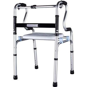 Loophulp Deluxe opvouwbare rollator - compacte ouderenrollator - in hoogte verstelbaar loopframe - voor mobiliteitstransporthulpmiddel - ideaal voor ouderenhandicap