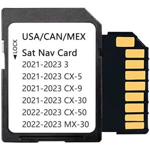 Nieuwste kaart navigatie SD-kaart TD2K-66-EZ1 Compatibel met 2021-2023 3 / CX-5 / CX-9 / CX-30, 2023-2024 CX-50, 2022-2023 MX-30, USA/Canada/Mexico Kaarten