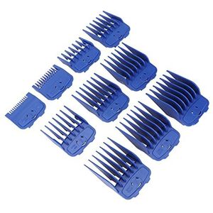 Professionele Haar Clipper Combs Guides Set met 10 Blauw Snijbevestigingen | Nauwkeurige Trimmen voor Trimmers en Kappers | Eenvoudig Te Gebruiken Lichtgewicht Pasvorm