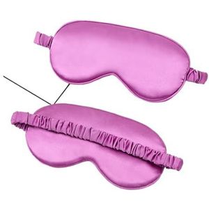 Geïmiteerd zijden slaapmasker voor vrouwen, reisoogpatch, dutje, rust, masker, nachthulp (paars)