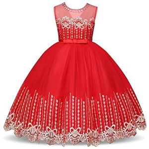 Baixia Bloem Meisjes Pailletten Jurk Prinses Eerste Communie Jurk Bruidsmeisje Bruidsmeisje Cocktail Avond Christening Pageant Verjaardag Kerstmis Feest Bal Jurken