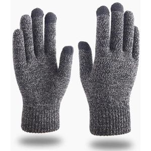 MKLHAVB Skihandschoen Winter Mannen Gebreide Handschoenen Touchscreen Mannelijke Wanten Dikker Warm Solid Vrouwen Zakelijke Handschoenen Herfst Thinsulate Sneeuwhandschoenen (donkergrijs, XL 23 x 11