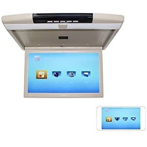 Draagbare dvd-speler voor videospelers op hoofdsteunen in auto's Automonitor 17 inch HD LCD-scherm MP5-videospeler Autodakmontage Display Multimedia Plafond TV Link FM IR HDMI-luidspreker met HD-roter