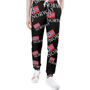 Norwegian National Pride Joggingbroek voor heren, casual joggingbroek, atletische loungebroek met zakken voor vrouwen