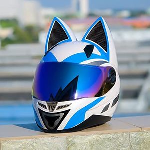 Motorhelm, DOT/ECE-gecertificeerde zonneklep for jongeren, volwassenen, mannen en vrouwen, alle seizoenen D, XXL = 60-61 cm(D,L=5657cm)