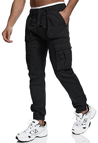 INDICODE JEANS - Cargobroek Leonard - Zwart - Regular Fit