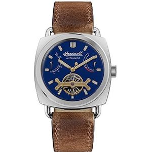 Ingersoll 1892 The Nashville Automatic Mens Watch with Blue Dial and Tan Leather Strap - I13001