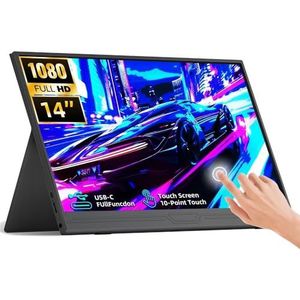14-inch 1920 * 1080 draagbare monitor 400cd/m² 60HZ 16:9 Geschikt for laptop mobiele telefoon computer extensie kantoor(14AT)