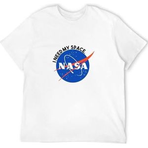 Nasa I Need My Space T-Shirt Printed Tee Graphic Short-Sleeve For Men White S