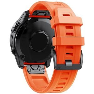 QuickFit 20 mm horlogebanden geschikt for Garmin Fenix ​​7S Pro Solar / 6S 5S Plus siliconen band geschikt for Garmin Epix Pro / S70 42 mm/Descent Mk2S (Color : Orange, Size : For Fenix 7S)