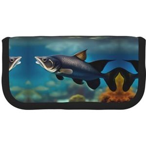 gopoo Subaquatic Catfish Leuke Canvas Potlood Pouch - Georganiseerde Opslag voor Reizen & Dagelijks Gebruik Etui, Make-up Pouch