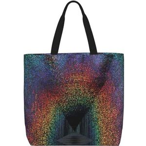 EdWal Blauwe Ring Octopus Print Tote Bag Voor Vrouwen Schoudertassen Grote Kruidenier Handtas Crossbody Tas Voor Werk Reizen Winkelen, Holografische dromen, Eén maat