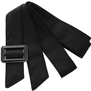 Altsuceser Vrouwen Verstelbare Gesp Brede Taille Riem Band Voor Trenchcoat Overjas Jas Zwart 170cm