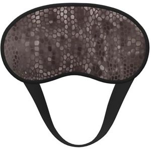 WSHFFILO Klassieke Snake Skin Printed Blackout Sleep Mask Travel Eye Mask