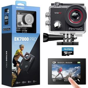AKASO EK7000 Pro - Sportcamera - 4K - Met MicroSDXC-kaart 128 GB - Waterdicht tot 40 m