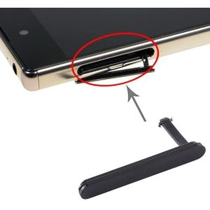 High-Tech Place SIM-kaartkap + stofblok voor micro-SD-kaart voor Sony Xperia Z5 Premium (zwart)
