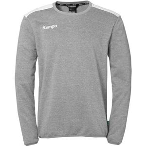 Kempa Emotion 27 Training Top Sweatshirt, Donkergrijs Melange/Wit, 128, Donkergrijs Melange/Wit, 128 cm