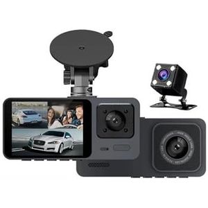 Dashcam Auto DVR Drieweg Dash Cam Binnen Voertuig Camera DVR's Recorder FHD 1080P Video Dashcam Camcorder Zwarte Doos Autocamera(Wifi-2 Channel None)