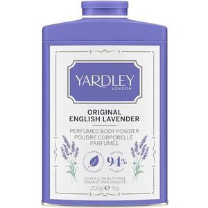 Yardley London Origineel Engels Lavendel Geparfumeerd Lichaamspoeder, Talkpoeder voor Vrouwen om te Helpen bij Geurbestrijding en Schuren, Origineel Engels Lavendelpoeder 200g