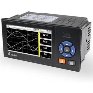 Datalogger Industriële Datalogger zonder papier, meerkanaal, met temperatuurcurve en USB (2 kanalen)