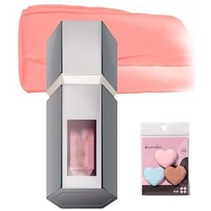 Aztk Jelly Color Liquid Blush Jc04, Mushroom Head Blusher, 2025 Nieuw 2 In 1 Contour Beauty Wand Blushs Waterproof Liquid Blush, All-day Highlight Contour Met Mini Poederdons(JC06 Guava Cream)