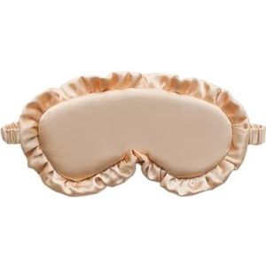 Cmis Kbei Zijde Volant Oogmasker Slapen Zachte Slapen Ooghoezen Veelkleurige Nachtdromen Verduisterende Oogdeksels voor Vrouw Man Voor Een Betere Slaap (Goud)