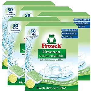 Frosch Limonen vaatwastabletten 50 tabs - reiniging en glans (pak van 5)