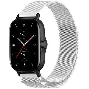Strap-it Amazfit GTS 2 Milanese band (zilver)