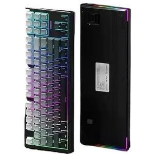 QPSJXN Draadloos Mechanisch Toetsenbord Drie Modus Pakking RGB Backlight Hot Swap Lage Vertraging Gamer Accessoire 2.4G (Polar Day 4000mAh YB)